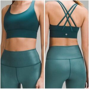 Lululemon Women's energy longline Teal Sports Bra
